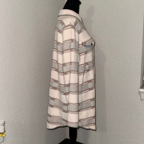 Adyson Parker Cardigan Shirt Women's Large Pink Plaid Long Sleeve Button Front - Picture 3 of 9